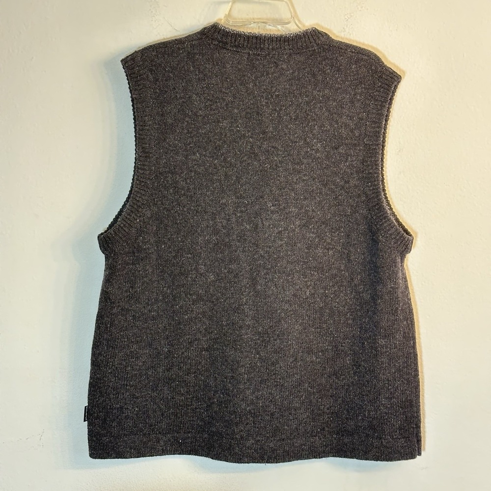 Woolrich 9334 Mens Wool Sweater Vest Gray Size XL V-Neck Onyx Heather Gray - Picture 3 of 8